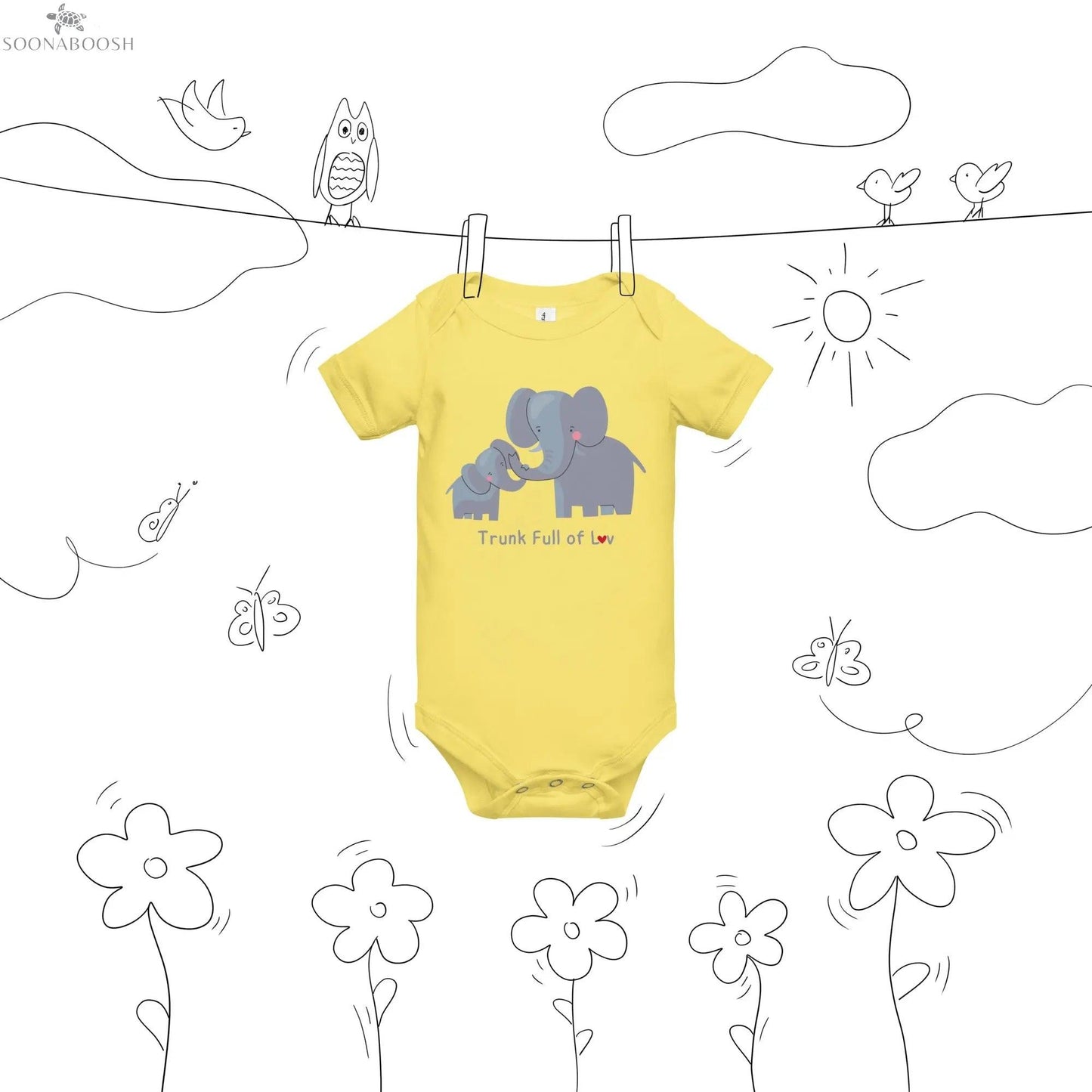 Baby short sleeve one piece | Trunk Full of Love soonaboosh
