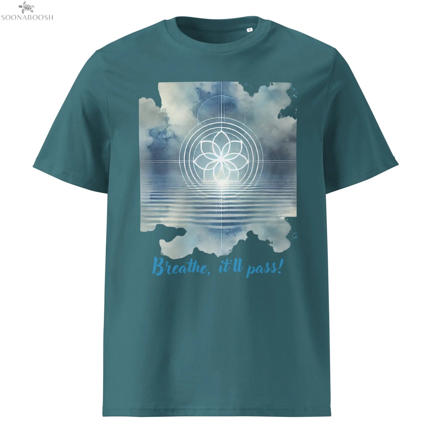 Breathe, It’ll Pass T-Shirt | Unisex Organic Cotton Ribbed Neck Tee SOONABOOSH