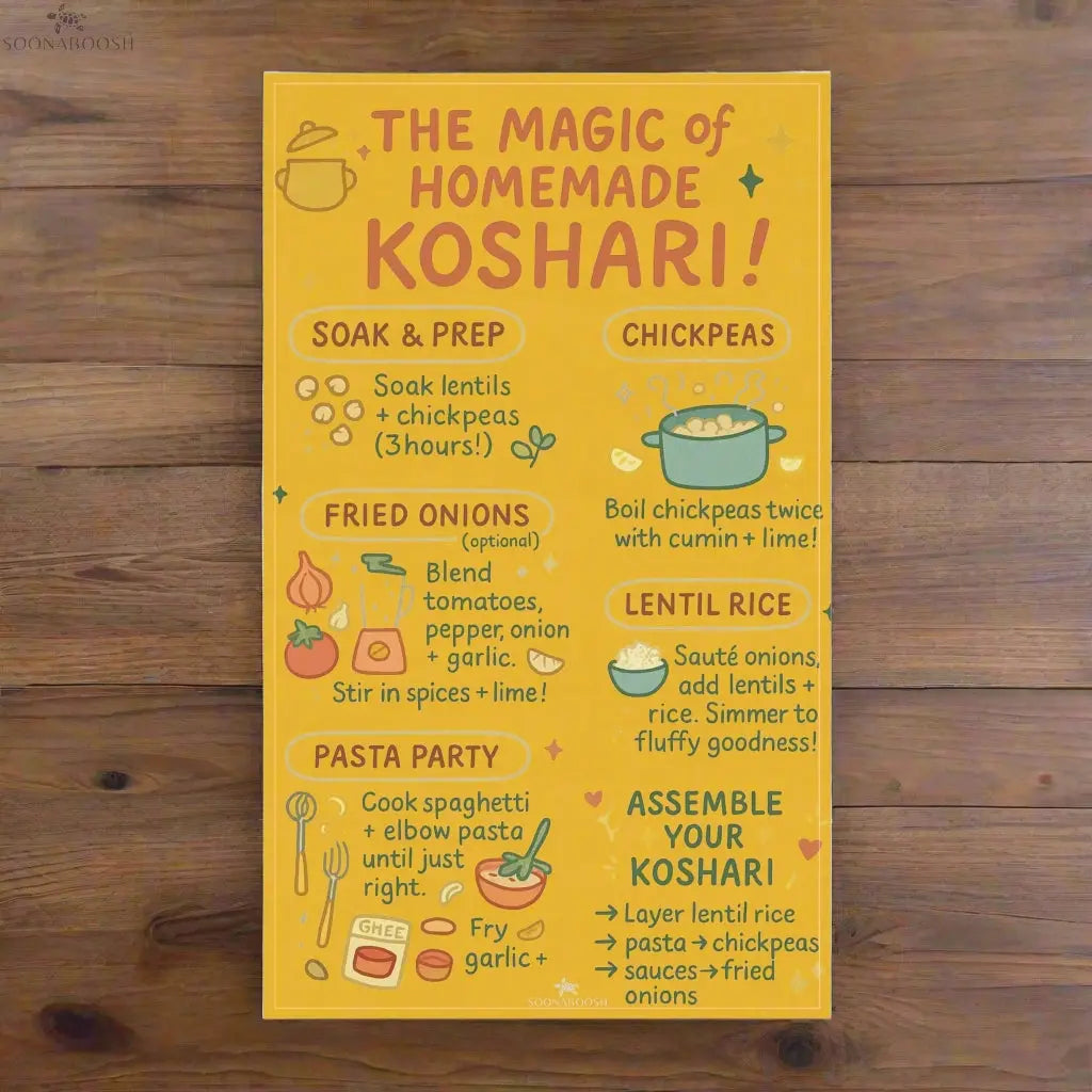 Koshari Cotton Tea Towel | Egyptian Comfort on a Cloth Printify