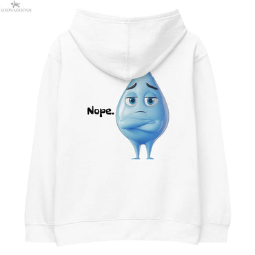 Nope. Kids Hoodie | Funny Graphic Fleece Hoodie for Boys & Girls SOONABOOSH