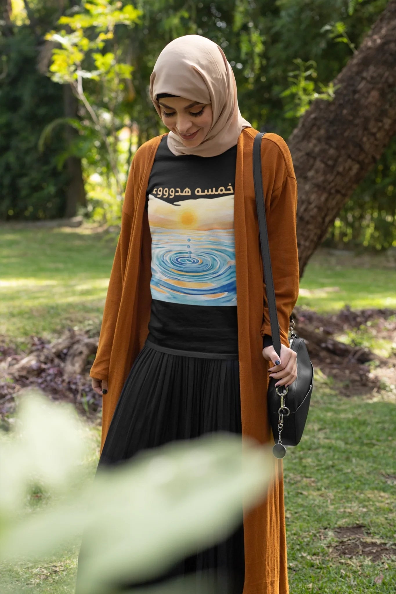 t-shirt-mockup-featuring-a-woman-surrounded-by-nature-32420