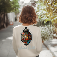 back-view-long-sleeve-tee-mockup-featuring-an-ai-created-woman-holding-flowers-m52582
