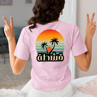 back-view-bella-canvas-t-shirt-mockup-of-a-woman-making-peace-signs-with-her-hands-m37308