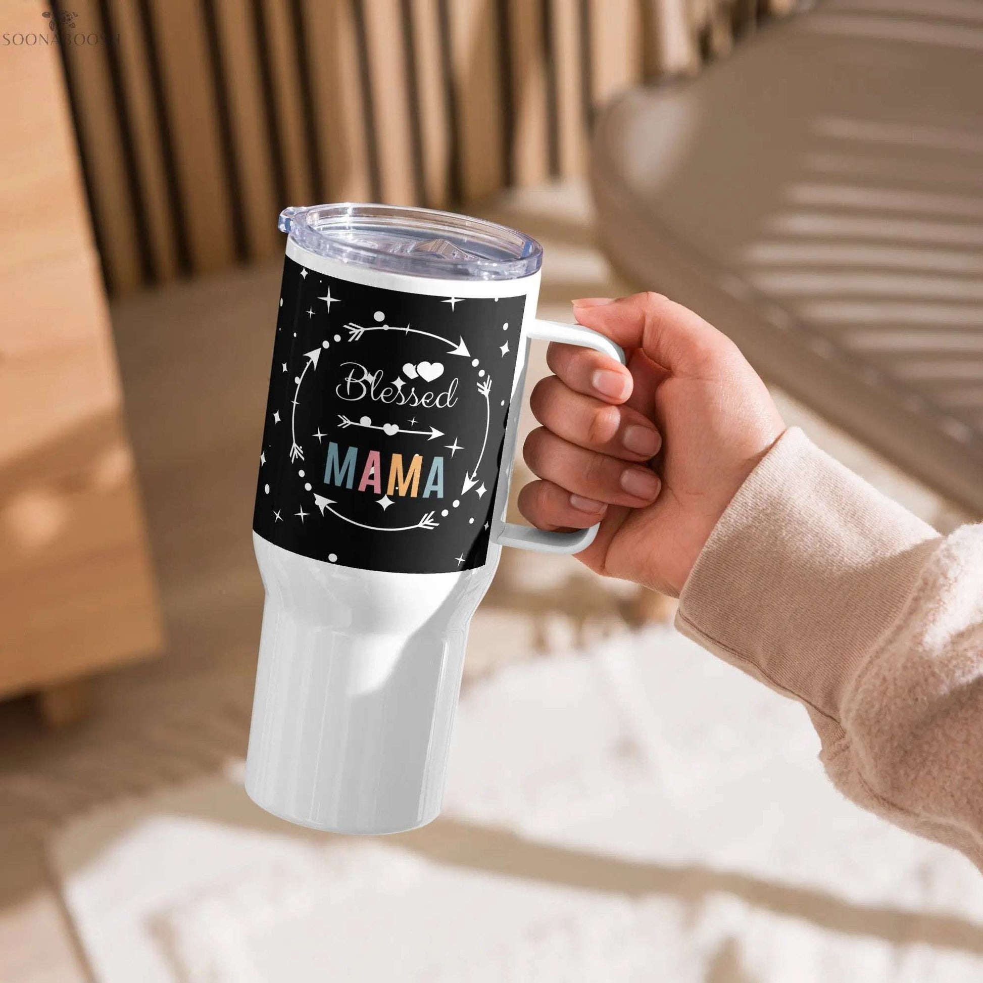 Blessed Mama Insulated Travel Mug – for Moms on the Go SOONABOOSH