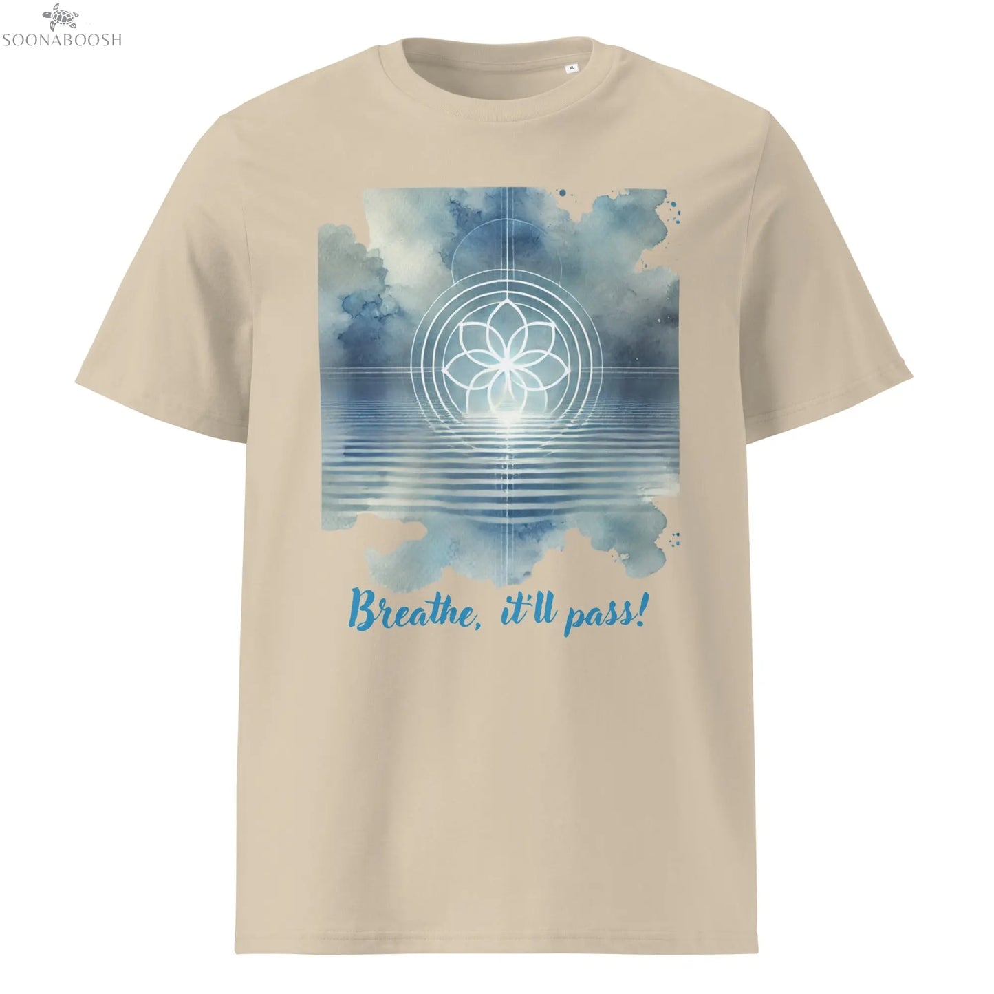 Breathe, It’ll Pass T-Shirt | Unisex Organic Cotton Ribbed Neck Tee SOONABOOSH