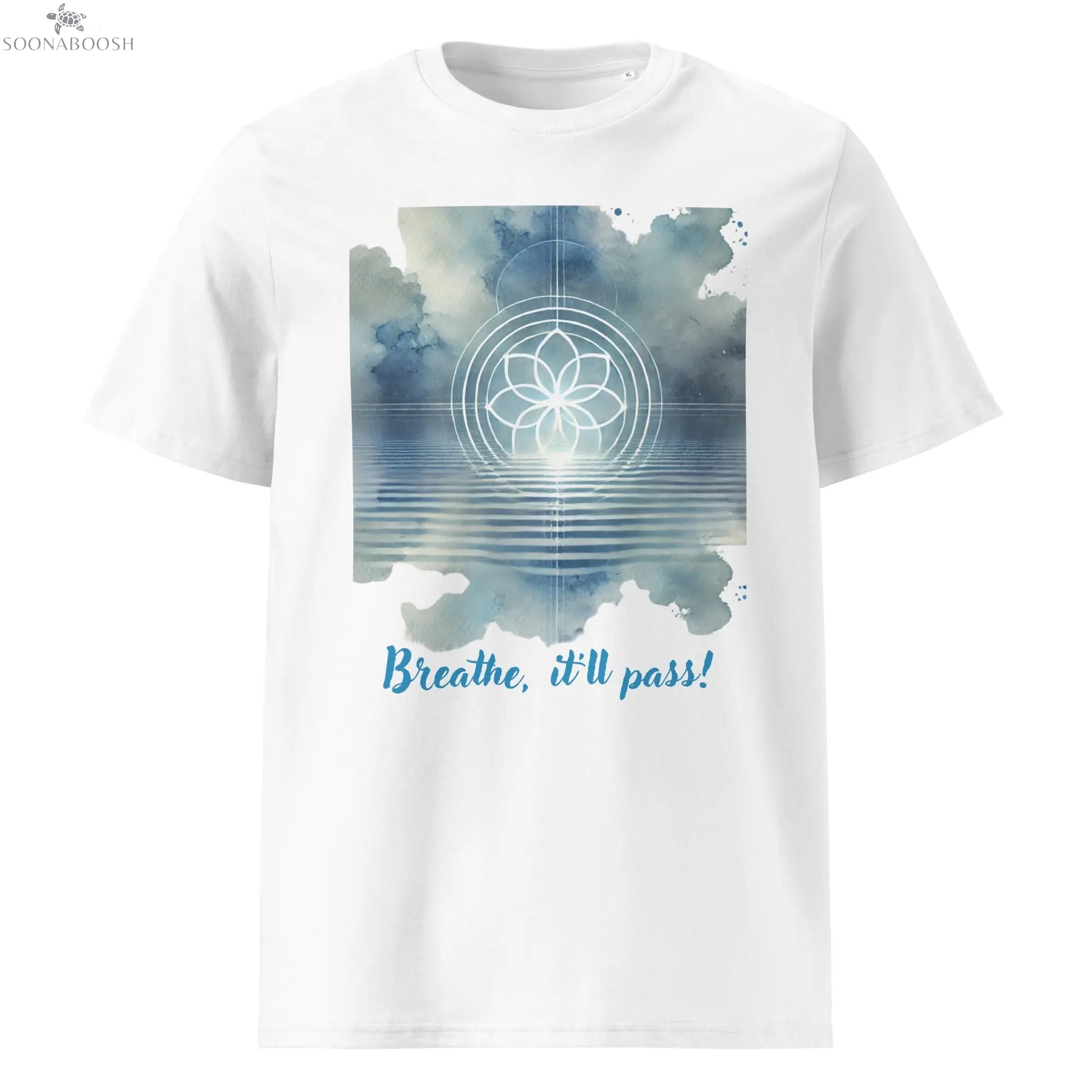Breathe, It’ll Pass T-Shirt | Unisex Organic Cotton Ribbed Neck Tee SOONABOOSH