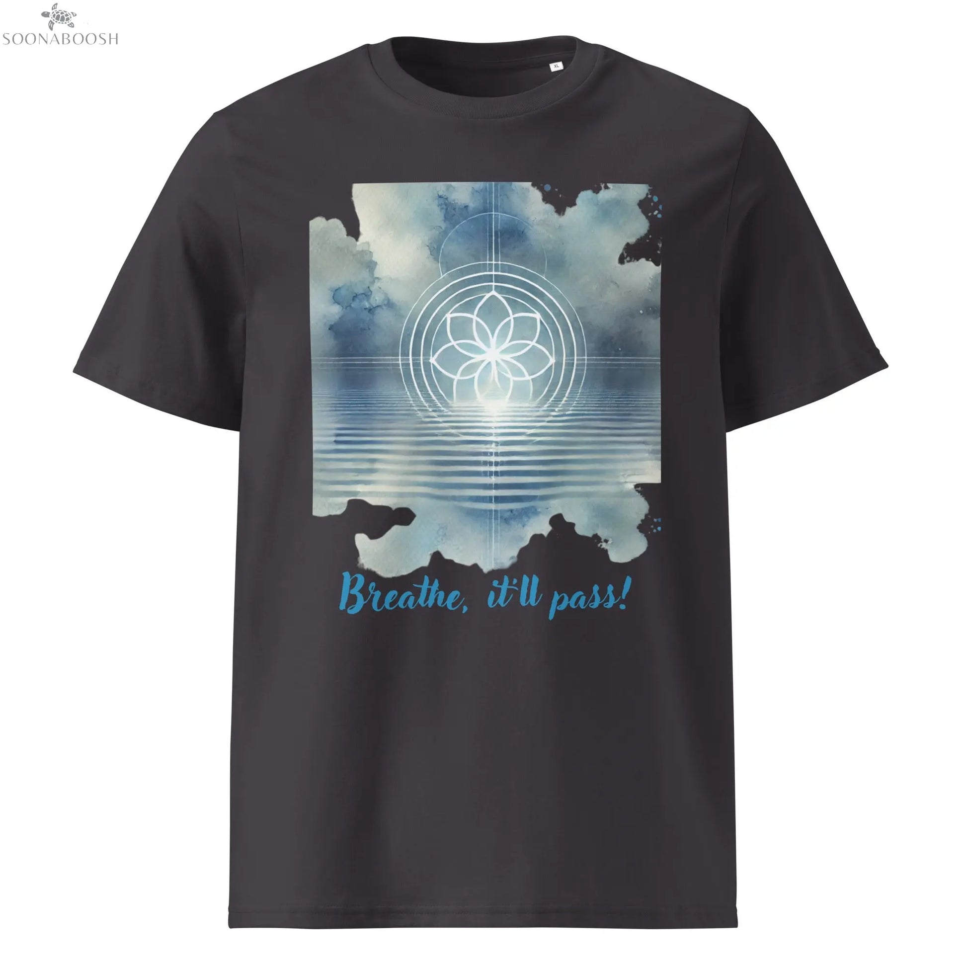 Breathe, It’ll Pass T-Shirt | Unisex Organic Cotton Ribbed Neck Tee SOONABOOSH
