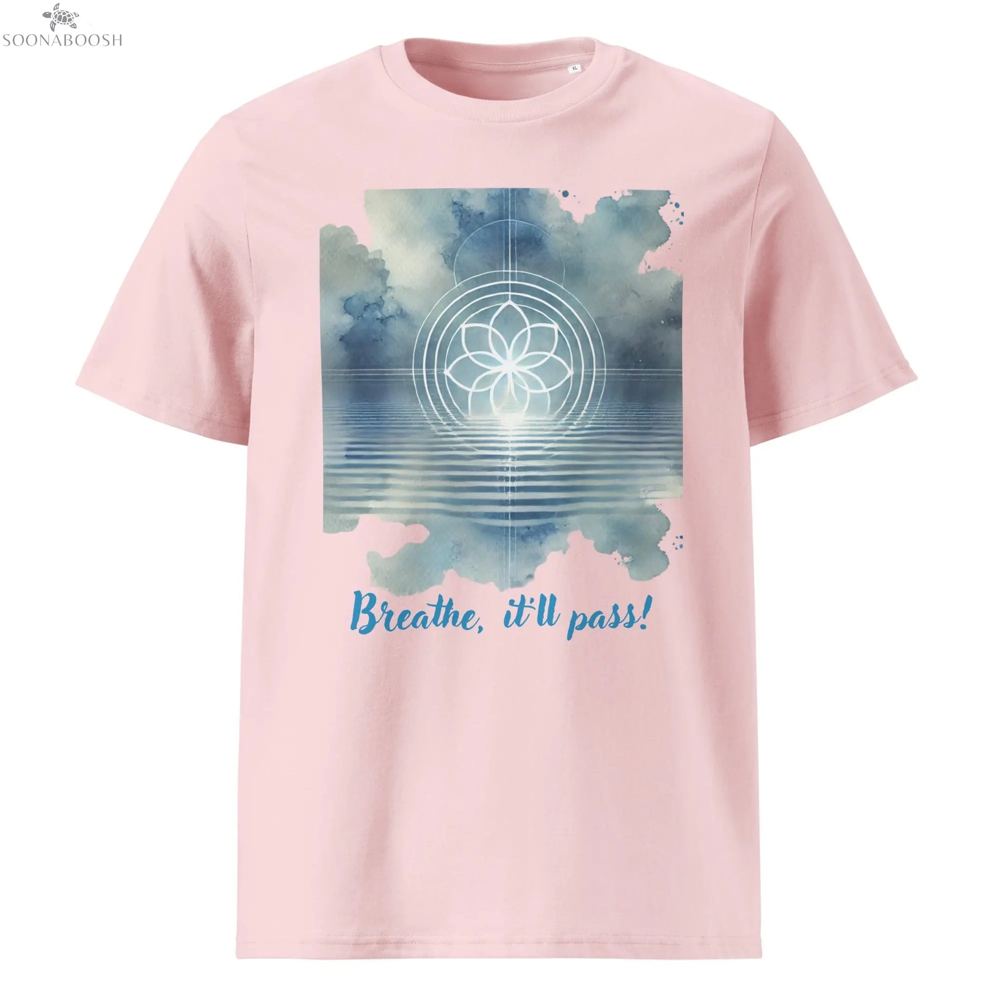 Breathe, It’ll Pass T-Shirt | Unisex Organic Cotton Ribbed Neck Tee SOONABOOSH