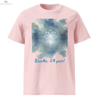 Breathe, It’ll Pass T-Shirt | Unisex Organic Cotton Ribbed Neck Tee SOONABOOSH