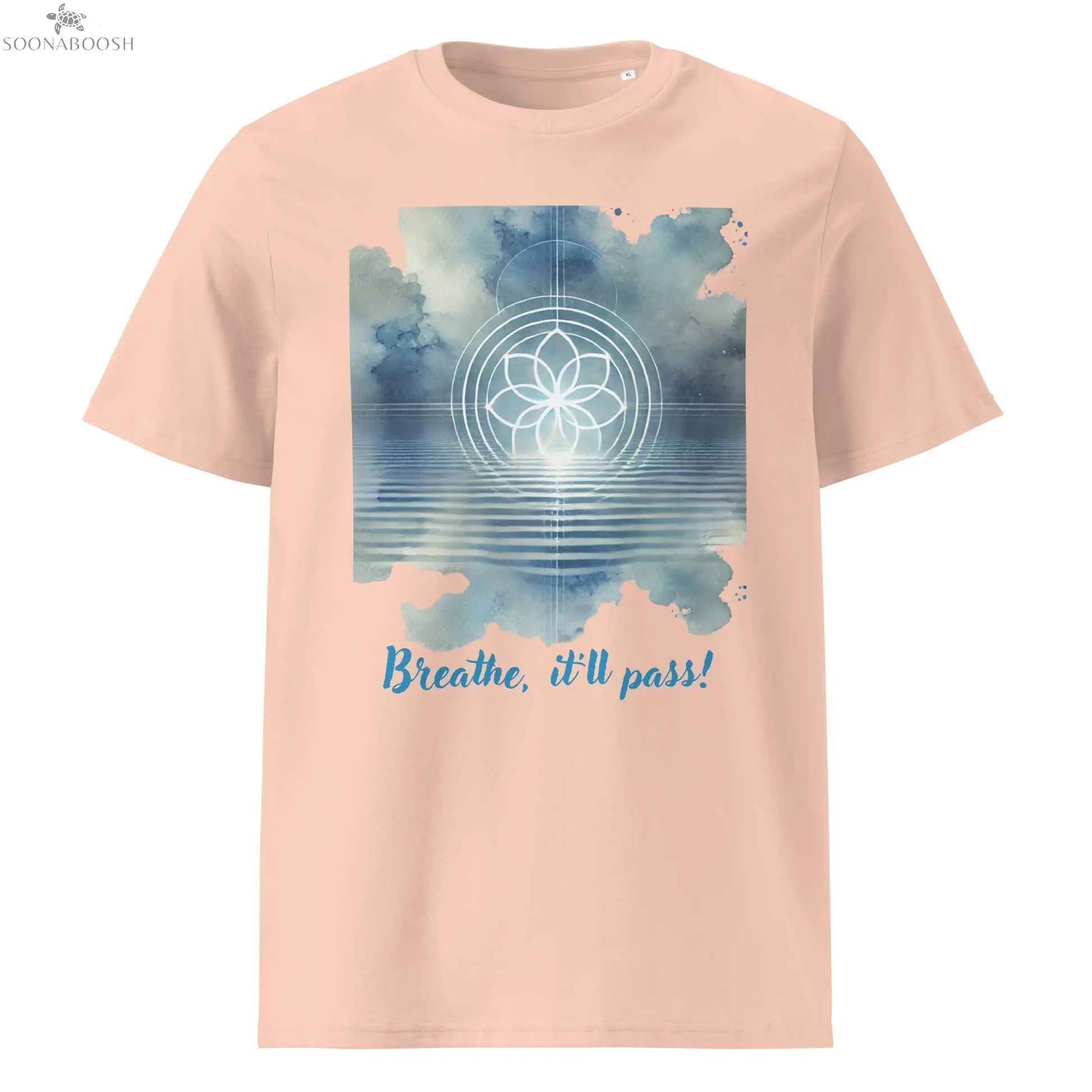 Breathe, It’ll Pass T-Shirt | Unisex Organic Cotton Ribbed Neck Tee SOONABOOSH