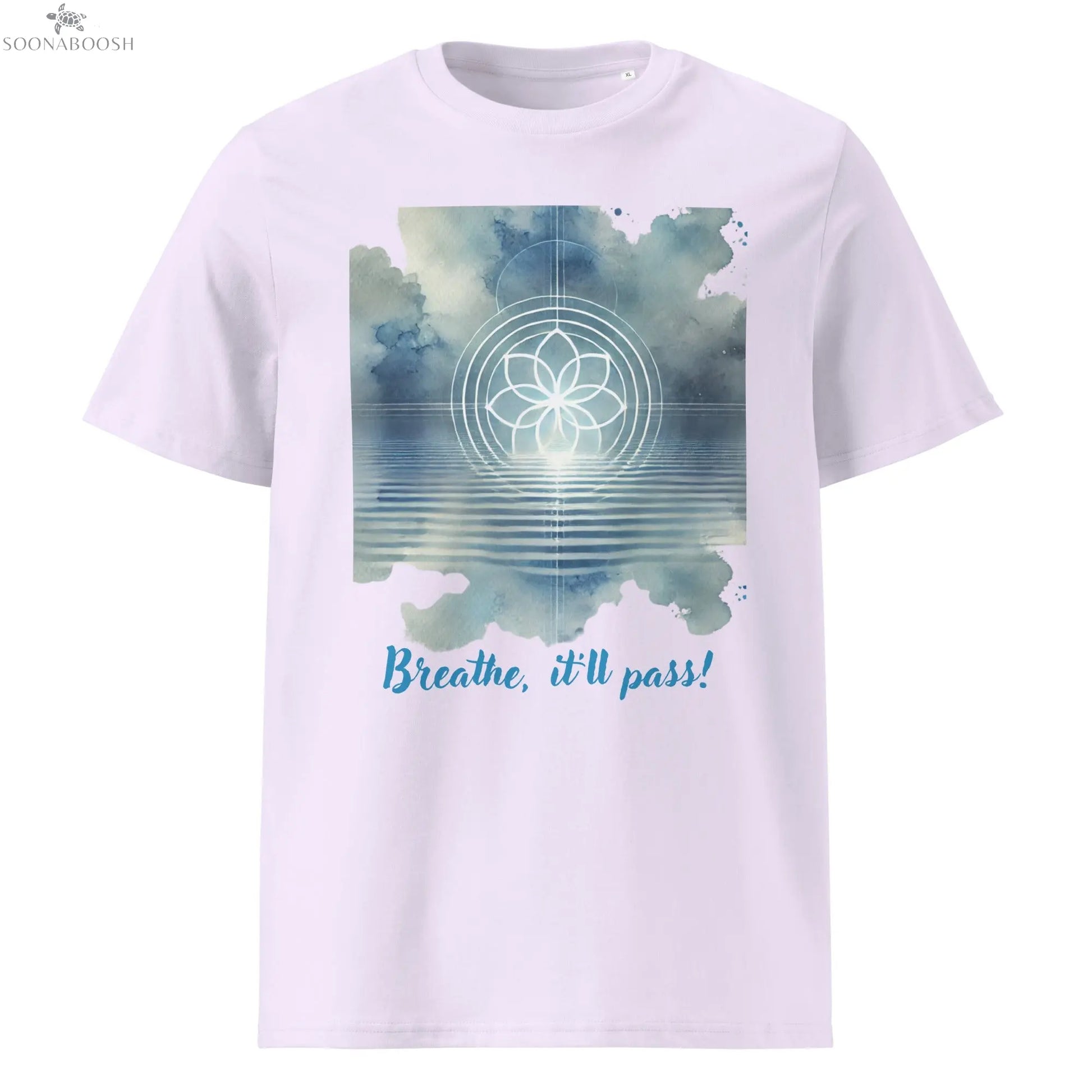 Breathe, It’ll Pass T-Shirt | Unisex Organic Cotton Ribbed Neck Tee SOONABOOSH