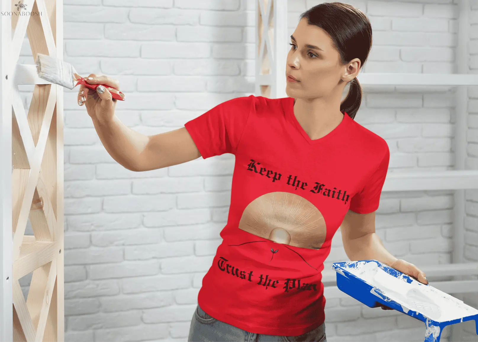 Faith & Trust Unisex V-Neck Cotton Tee Printify