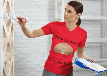 Faith & Trust Unisex V-Neck Cotton Tee Printify