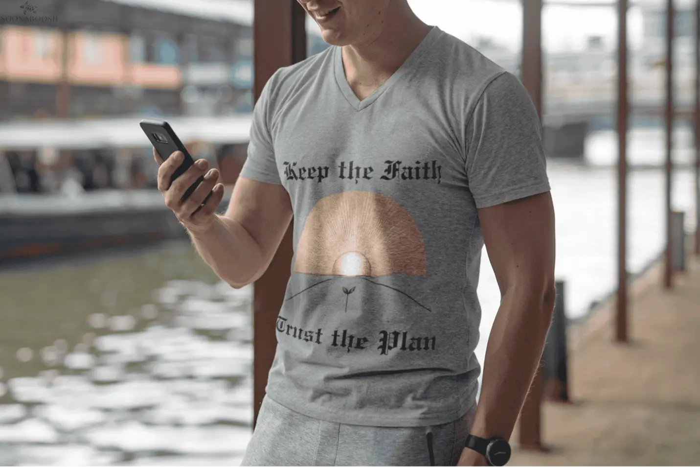 Faith & Trust Unisex V-Neck Cotton Tee Printify
