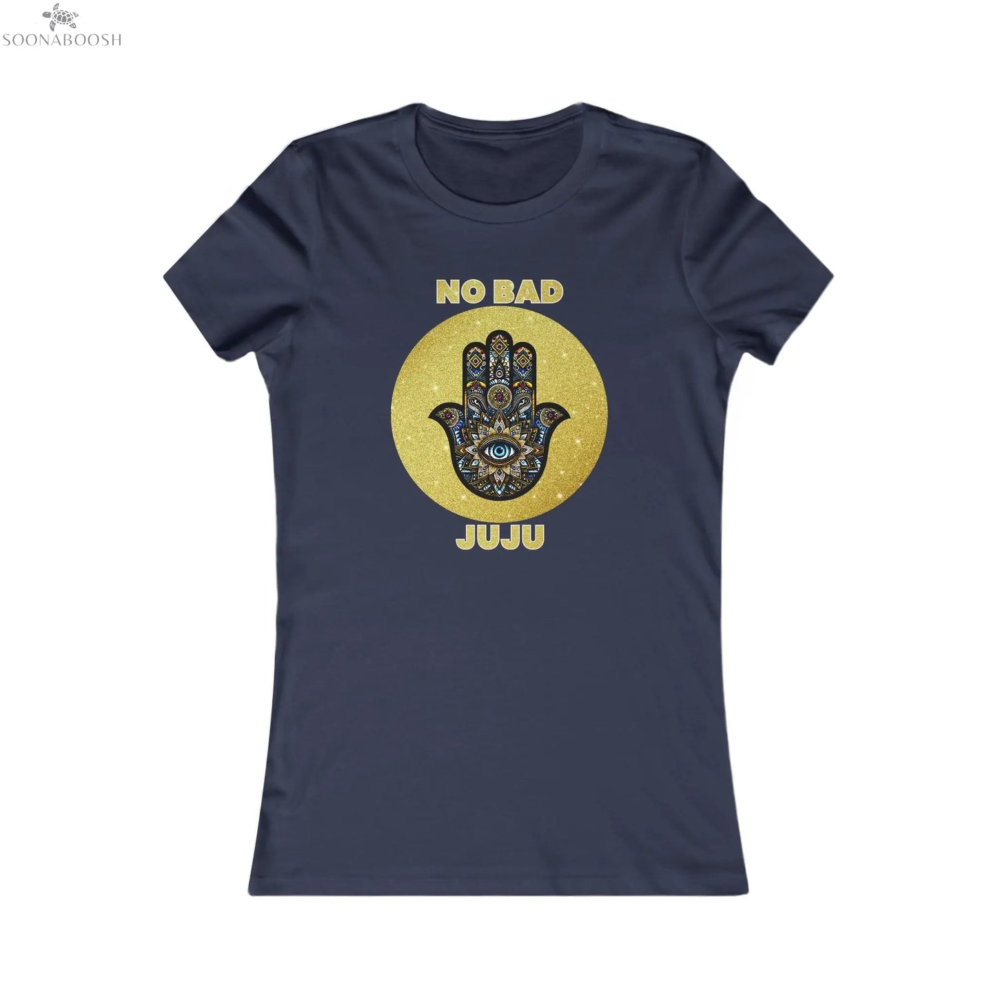No Bad Juju Gold Hamsa Protection | Women's Favorite Tee Printify