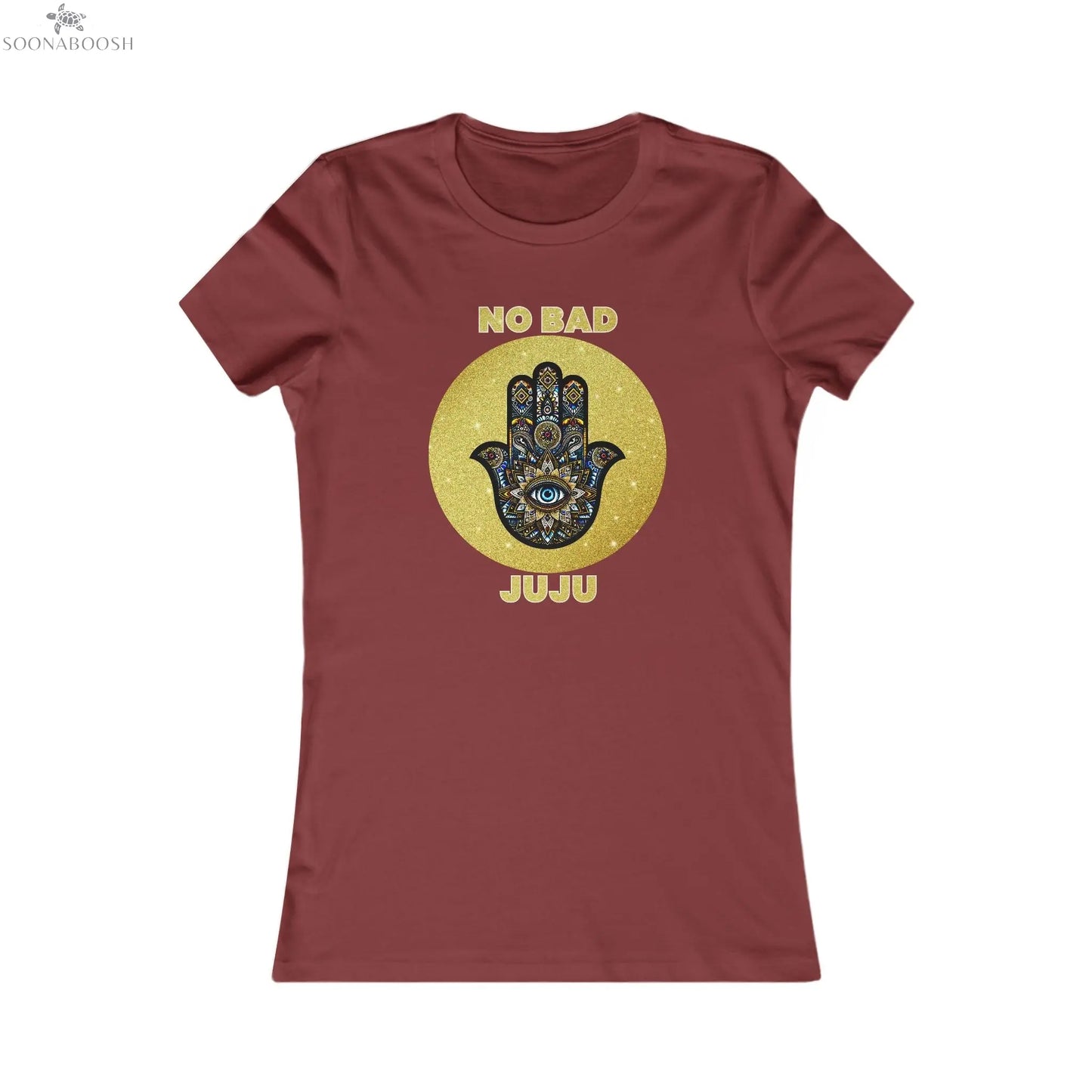 No Bad Juju Gold Hamsa Protection | Women's Favorite Tee Printify