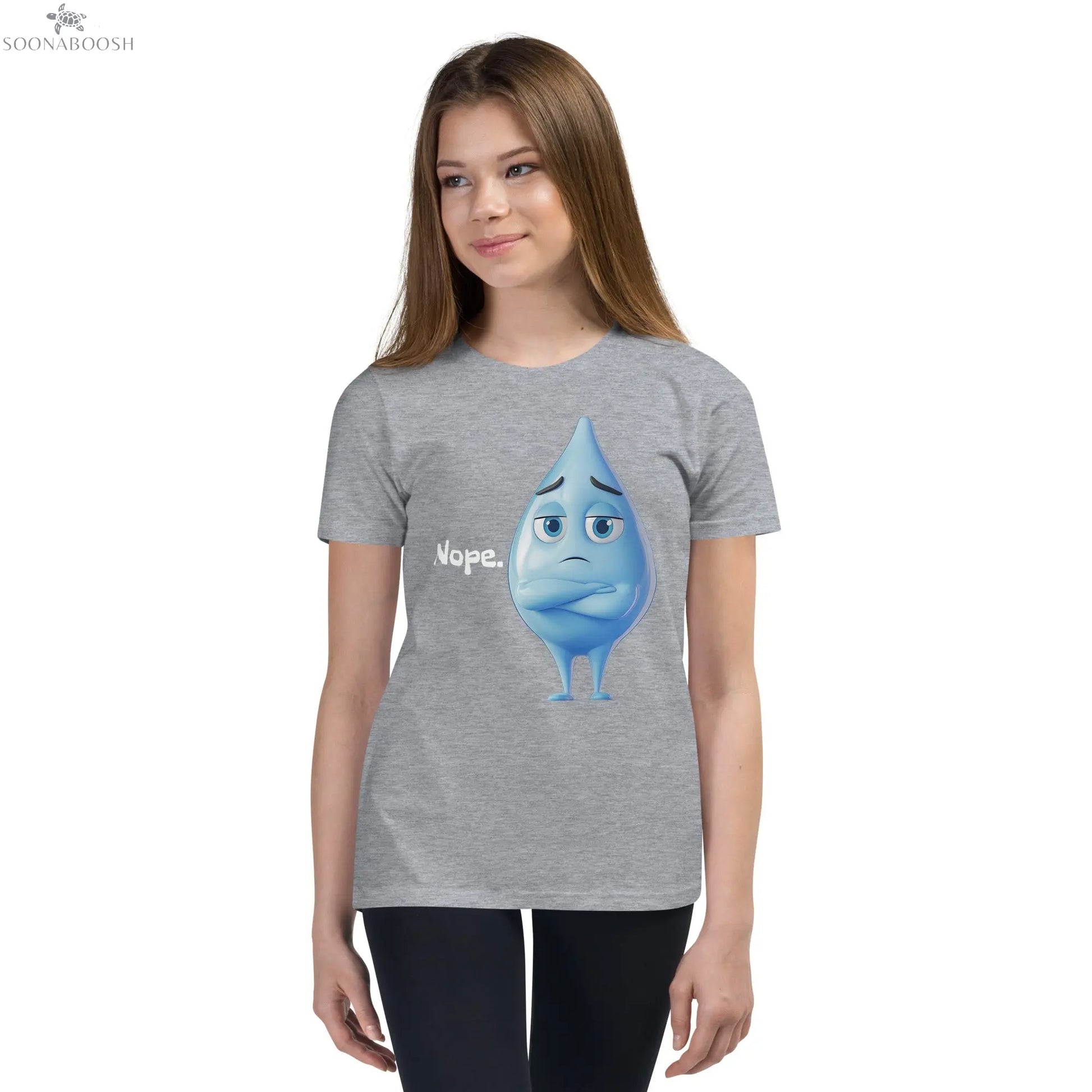Nope. Kids T-Shirt | Funny Cartoon Cotton Tee SOONABOOSH