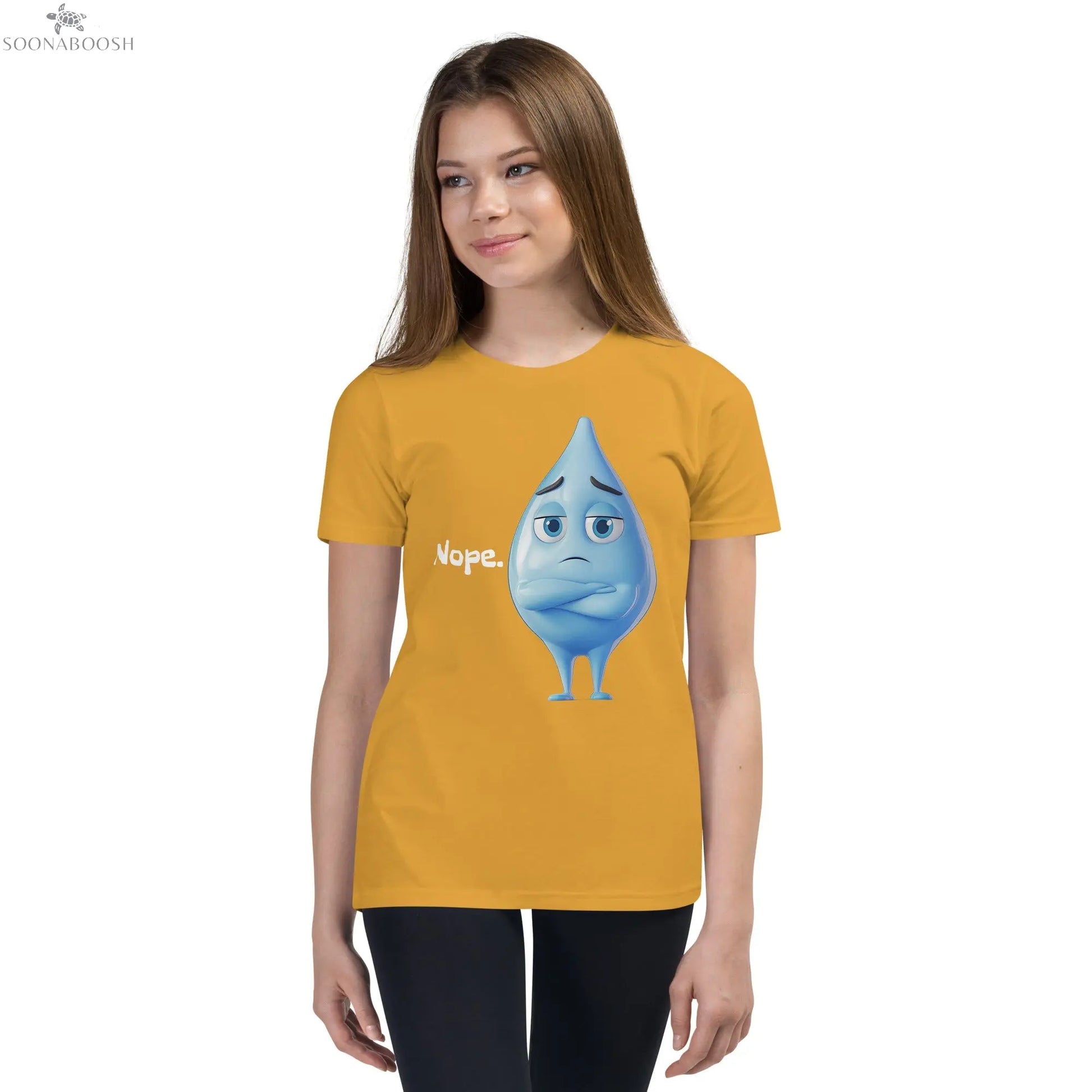 Nope. Kids T-Shirt | Funny Cartoon Cotton Tee SOONABOOSH