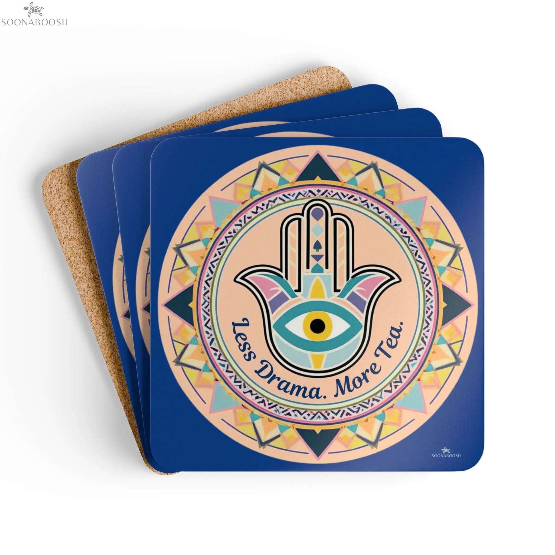 Protect Your Vibes Coasters (Set of 4) | Less Drama, More Tea Printify