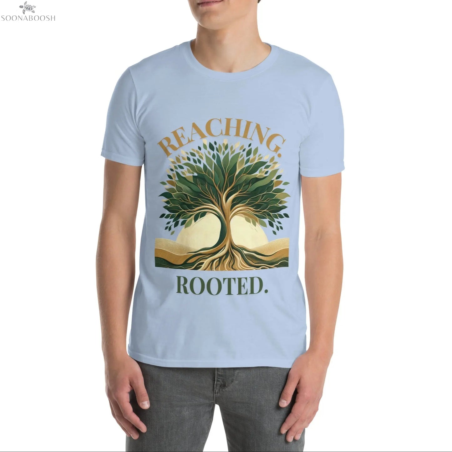 Reaching. Rooted. | Cotton Tree Graphic T-Shirt SOONABOOSH