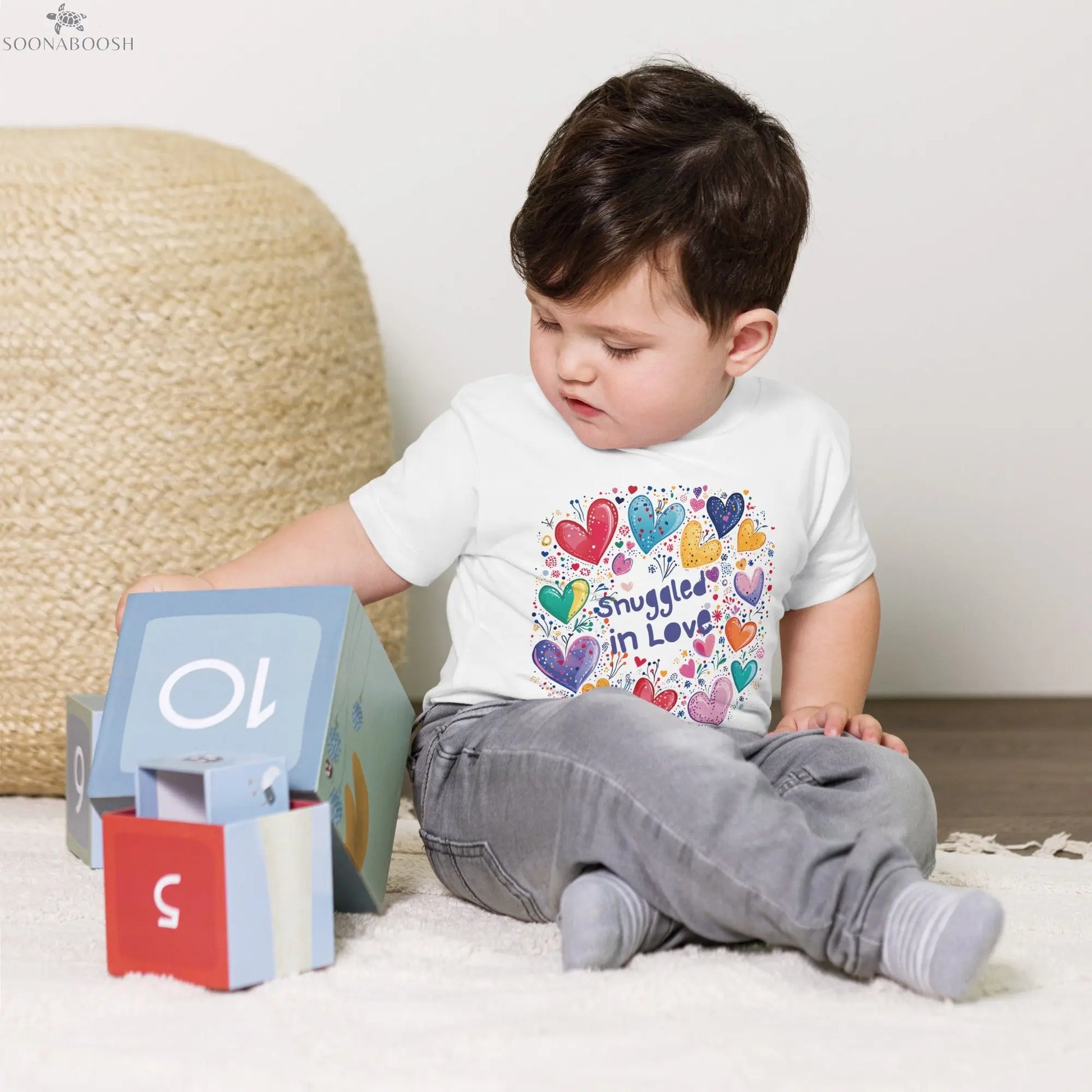 Snuggled in love Toddler Short Sleeve Tee SOONABOOSH