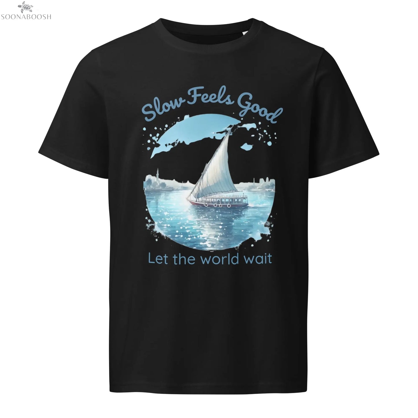Unisex Organic Cotton T-Shirt | Slow Feels Good – Sail the Nile in Style SOONABOOSH