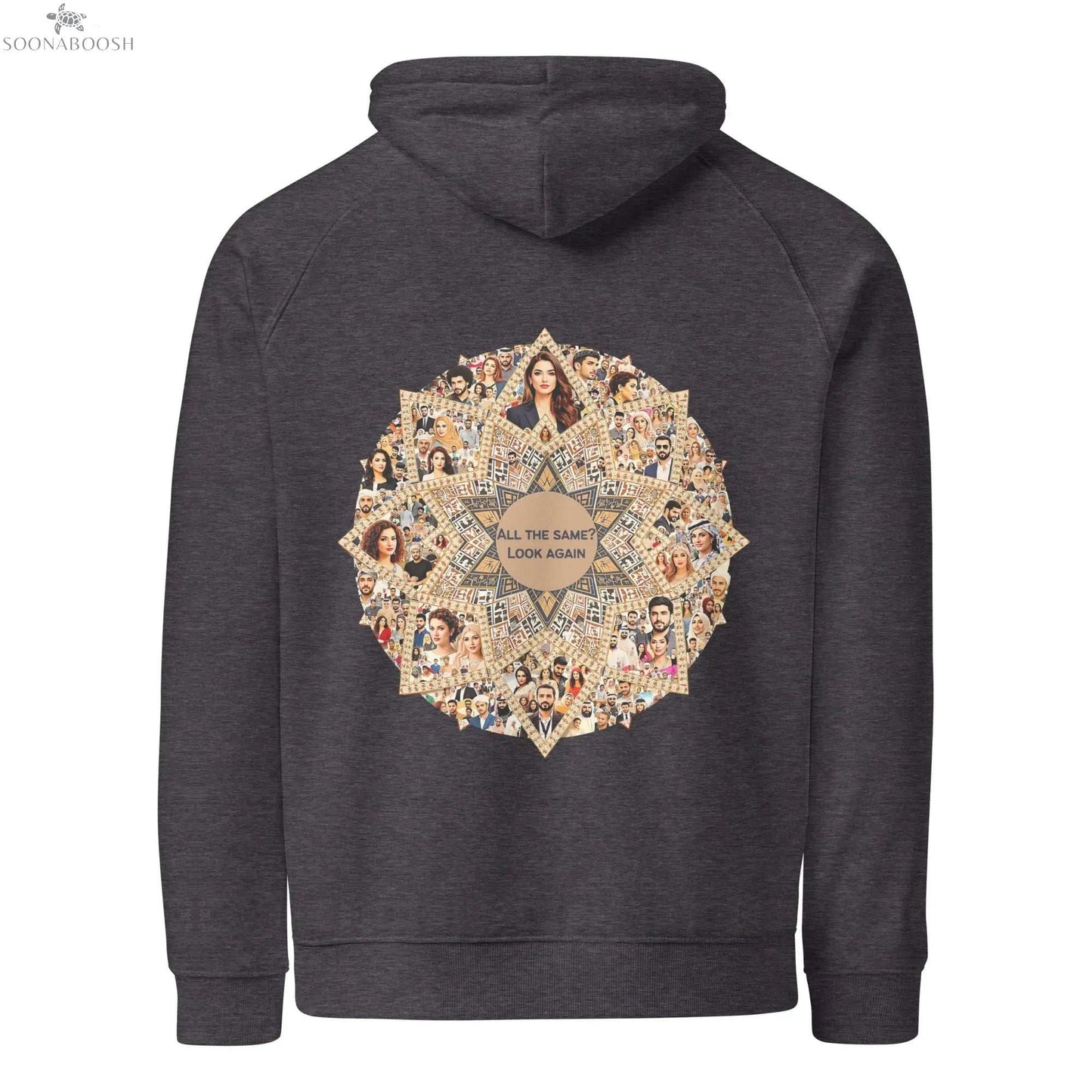 Unisex premium organic cotton eco hoodie | We're all unique SOONABOOSH