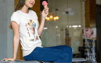 Women's organic Sweet as Sugar t-shirt | سكر محلي بكريمة SOONABOOSH