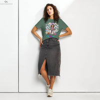 Women’s organic ribbed neck Strong Mom t-shirt | أم بمية راجل SOONABOOSH