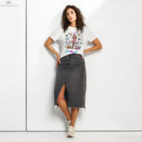 Women’s organic ribbed neck Strong Mom t-shirt | أم بمية راجل SOONABOOSH