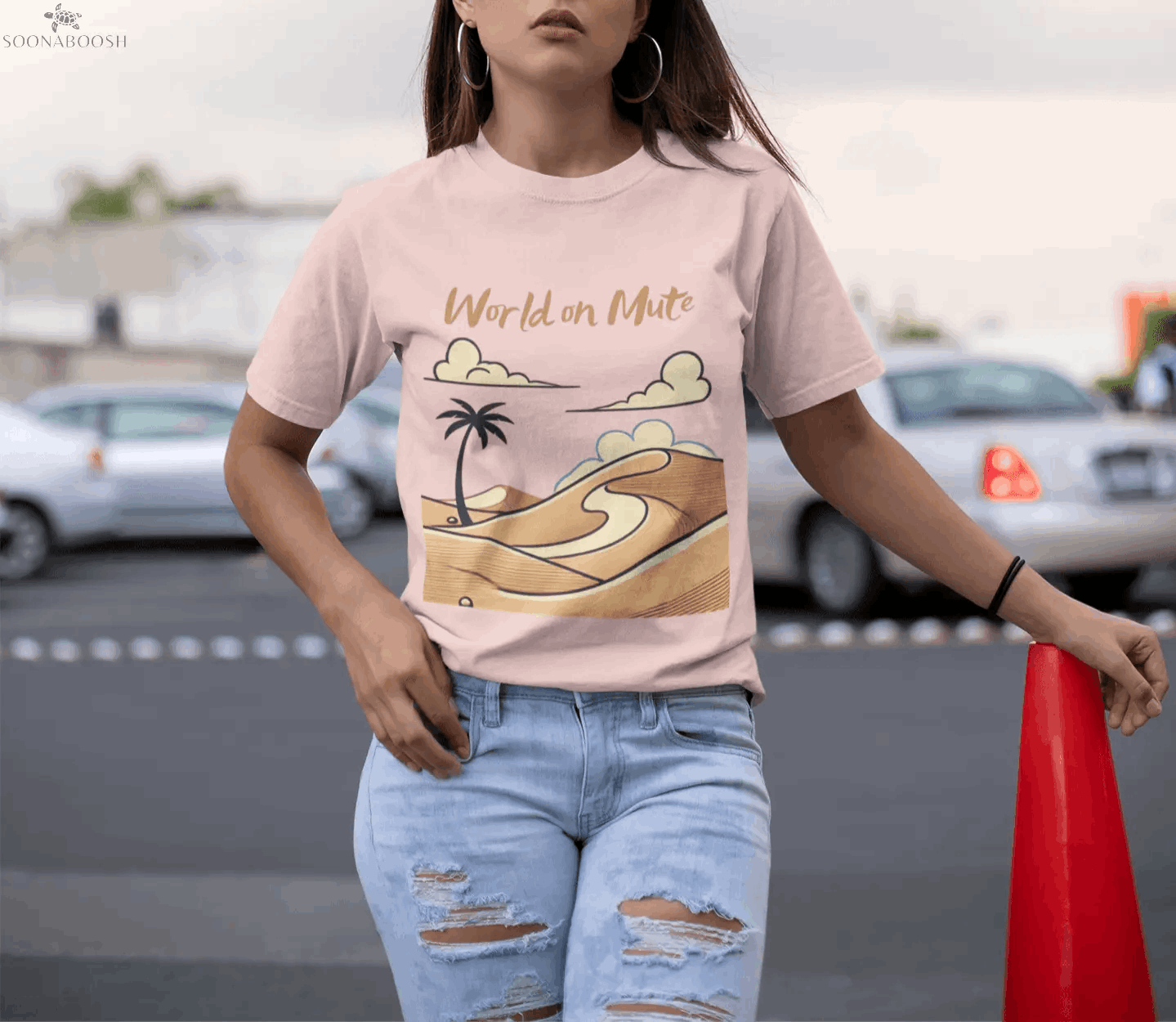 World on Mute unisex organic cotton t-shirt SOONABOOSH