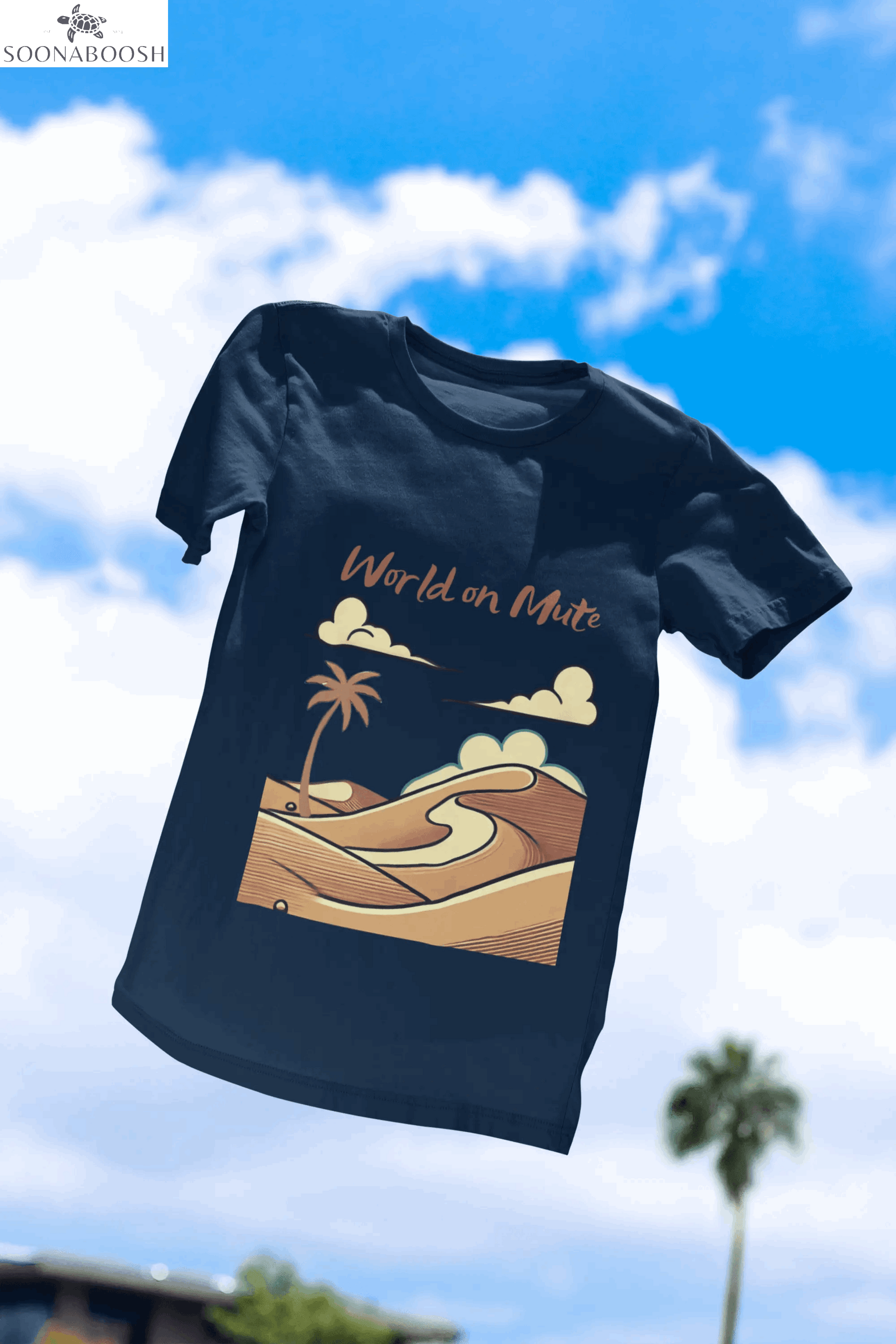World on Mute unisex organic cotton t-shirt SOONABOOSH