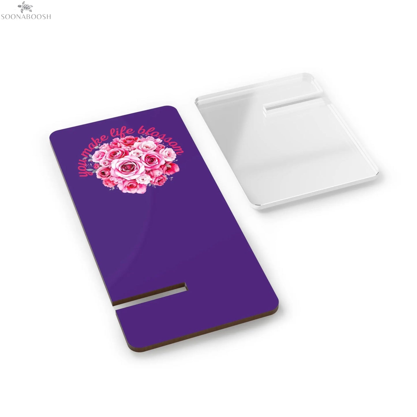 You Make Life Blossom Mobile Phone Stand | Floral Desk Vibes Printify