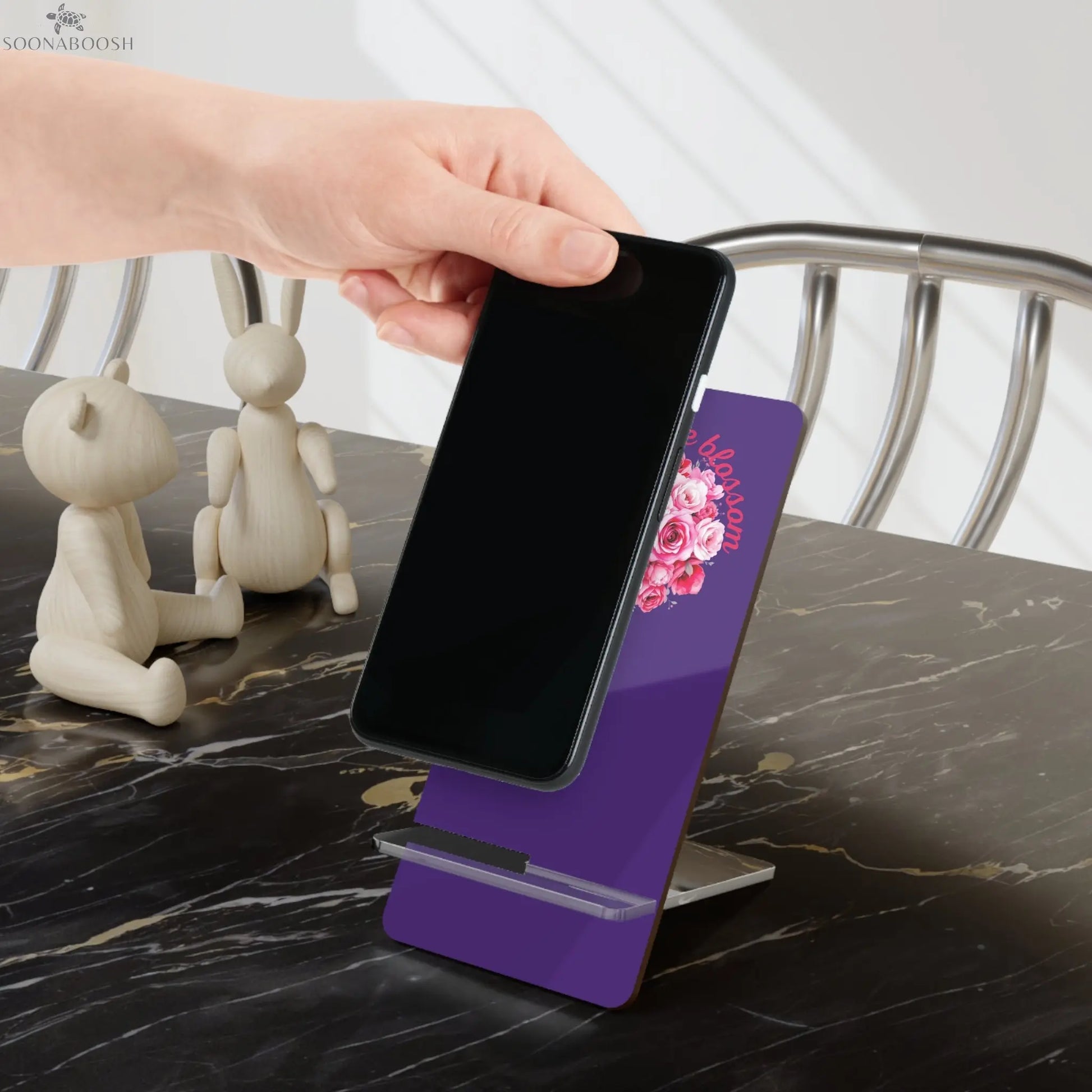 You Make Life Blossom Mobile Phone Stand | Floral Desk Vibes Printify