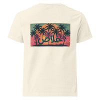  Khalas (خلاص) Arabic t-shirt with beautiful graphic palm trees and sunset